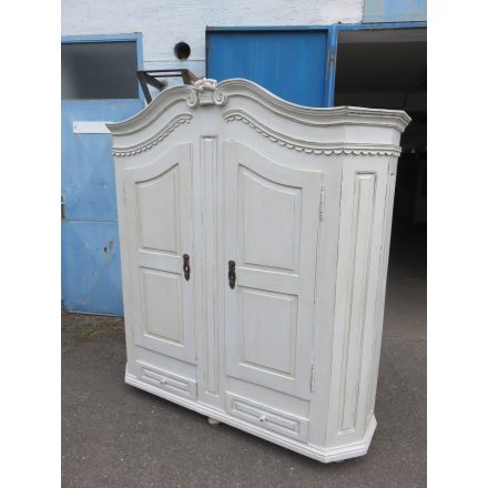 # 0095 One-of-a-Kind Antique Baroque Wardrobe (White)