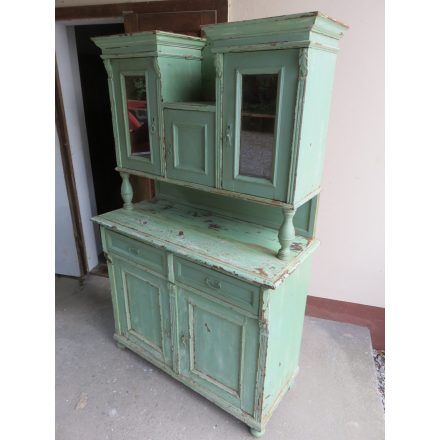Antique Pine Kitchen Dresser (green)