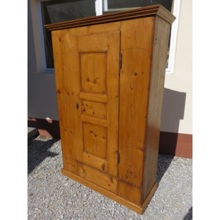 #0227 Antique Pine Single Door Cabinet - finished with wax 