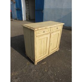 #0905 Antique Pine Dresser Base Cabinet (cream) 