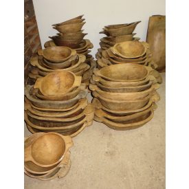 #10  Antique round dough bowls