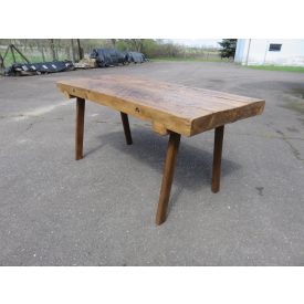 #1015 Antique Butcher Block Table - finished with wax  