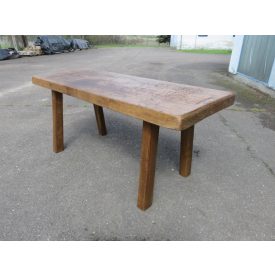 #1017 Antique Butcher Block Table - finished with wax 