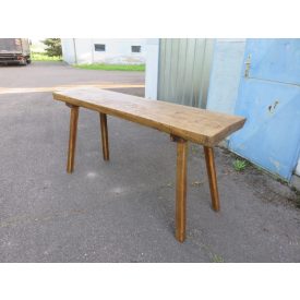 #1101 Antique Butcher Block Table - finished with wax  