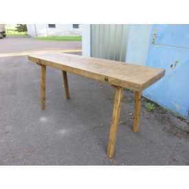 #1102 Antique Butcher Block Table - finished with wax 
