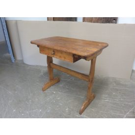 #1166 Antique Pine Sewing Table - finished with wax 