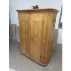 #1174 Antique Pine Two Door Wardrobe - finished with wax 
