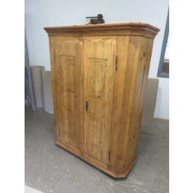 #1174 Antique Pine Two Door Wardrobe - finished with wax 