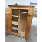#1174 Antique Pine Two Door Wardrobe - finished with wax 