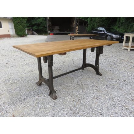 Antique Cast Iron Base Dining Table