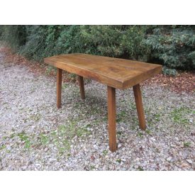 #1299 Antique Butcher Block Table - finished with wax