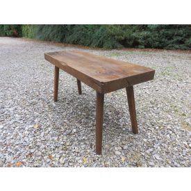 #1304 Antique Butcher Block Table - finished with wax