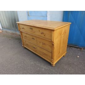   #1329 Antique Pine Chest of Three Drawers - finished with wax