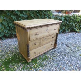  #1355 Antique Pine Chest of Three Drawers - finished with wax