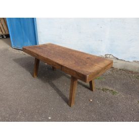 #1366 Antique Butcher Block Table - finished with wax