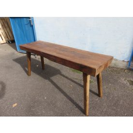 #1370 Antique Butcher Block Table - finished with wax