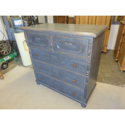 Antique Pine Chest of Five Drawers (grey)