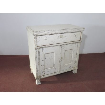 Antique Pine Dresser Base Cabinet (white)