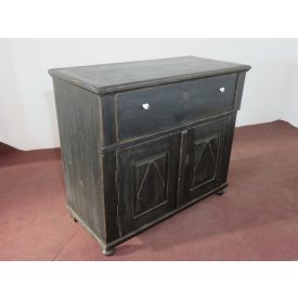 #1522 Antique Pine Dresser Base Cabinet (black)