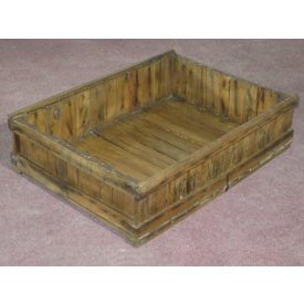 #1536 Open Top Wooden Storage Box - finished with wax