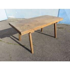 #1570 Antique Butcher Block Table - finished with wax