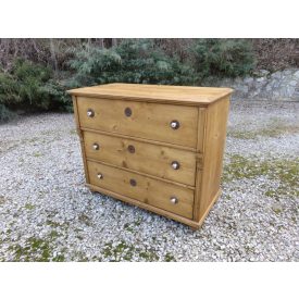   #1603 Antique Pine Chest of Three Drawers - finished with wax
