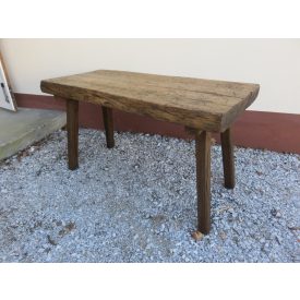 #1621 Antique Butcher Block Table - finished with wax