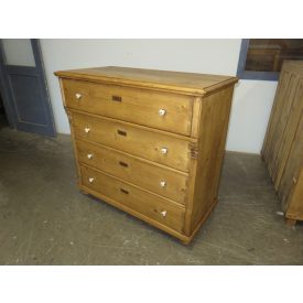 Antique Pine Chest of Four Drawers (waxed)