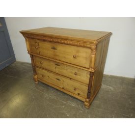   #1634 Antique Pine Chest of Three Drawers - finished with wax