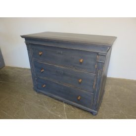 #1649 Antique Pine Chest of Three Drawers (grey)