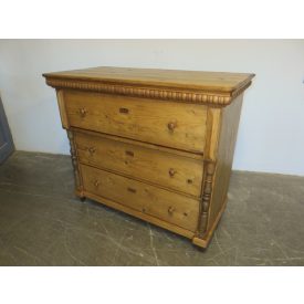   #1650 Antique Pine Chest of Three Drawers - finished with wax
