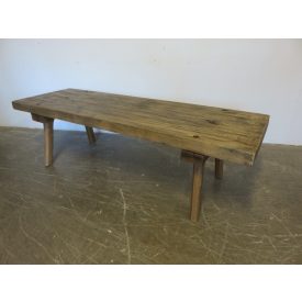#1659 Antique Butcher Block Coffee Table - finished with wax