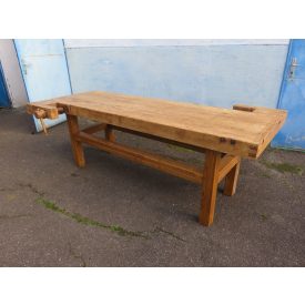 #1662 Antique Large Workbench - finished with wax