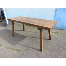 #1665 Antique Butcher Block Table - finished with wax