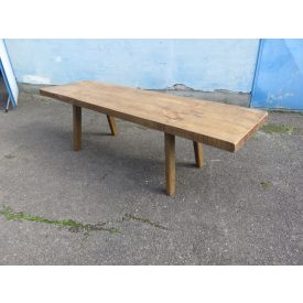 #1670 Antique Butcher Block Coffee Table - finished with wax