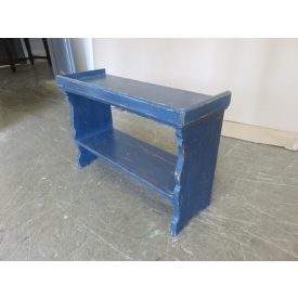 Antique Pine Bucket Bench (blue)