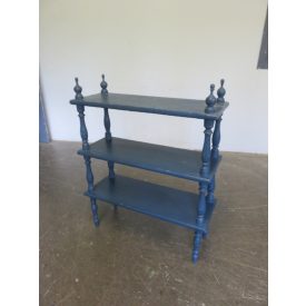 #1729 Antique Pine Shelf Unit (blue)