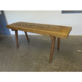 #1736 Antique Butcher Block Table - finished with wax