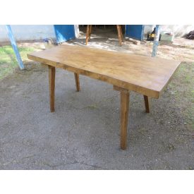 #1742 Antique Butcher Block Table - finished with wax
