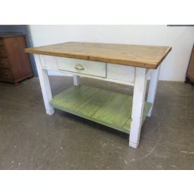 #1769 Antique Pine Table (white-green)