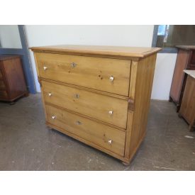  #1773 Antique Pine Chest of Three Drawers - finished with wax