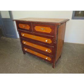 #1774 Antique Pine Chest of Five Drawers  - original colour