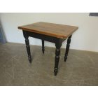 #1786 Antique Pine FlipTop Table (black base-waxed top)
