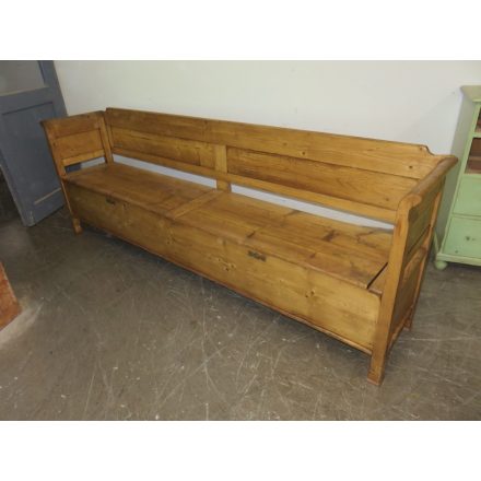 Antique Pine Box Bench (waxed)