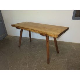 #1831 Antique Butcher Block Table - finished with wax