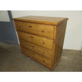 #1851 Antique Pine Chest of Four Drawers - finished with wax