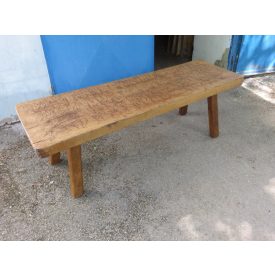 #1895 Antique Butcher Block Coffee Table - finished with wax