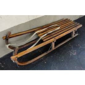 #19  Antique wooden sleds