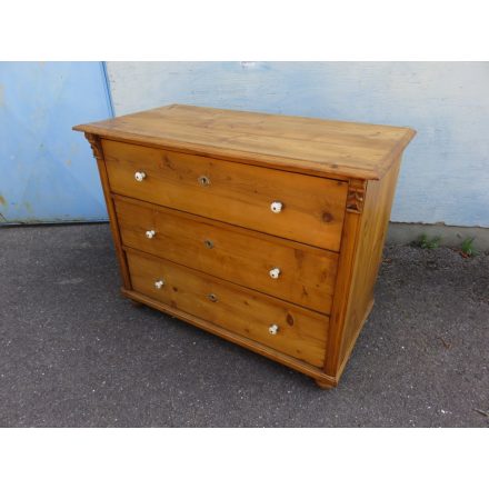 Antique Pine Chest of Three Drawers (waxed)