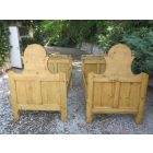 #1945 Antique Pine Beds, pair of two - finished with wax